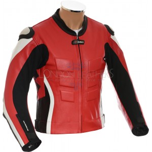 RTX AKIRA Red Leather Motorcycle Biker Jacket